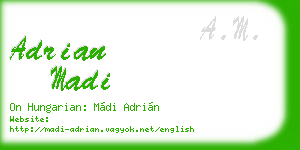 adrian madi business card